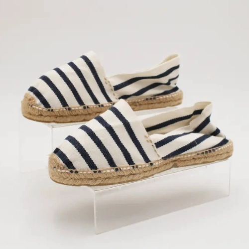 Alpargatas AS Plana Rayas Azul y Blanca